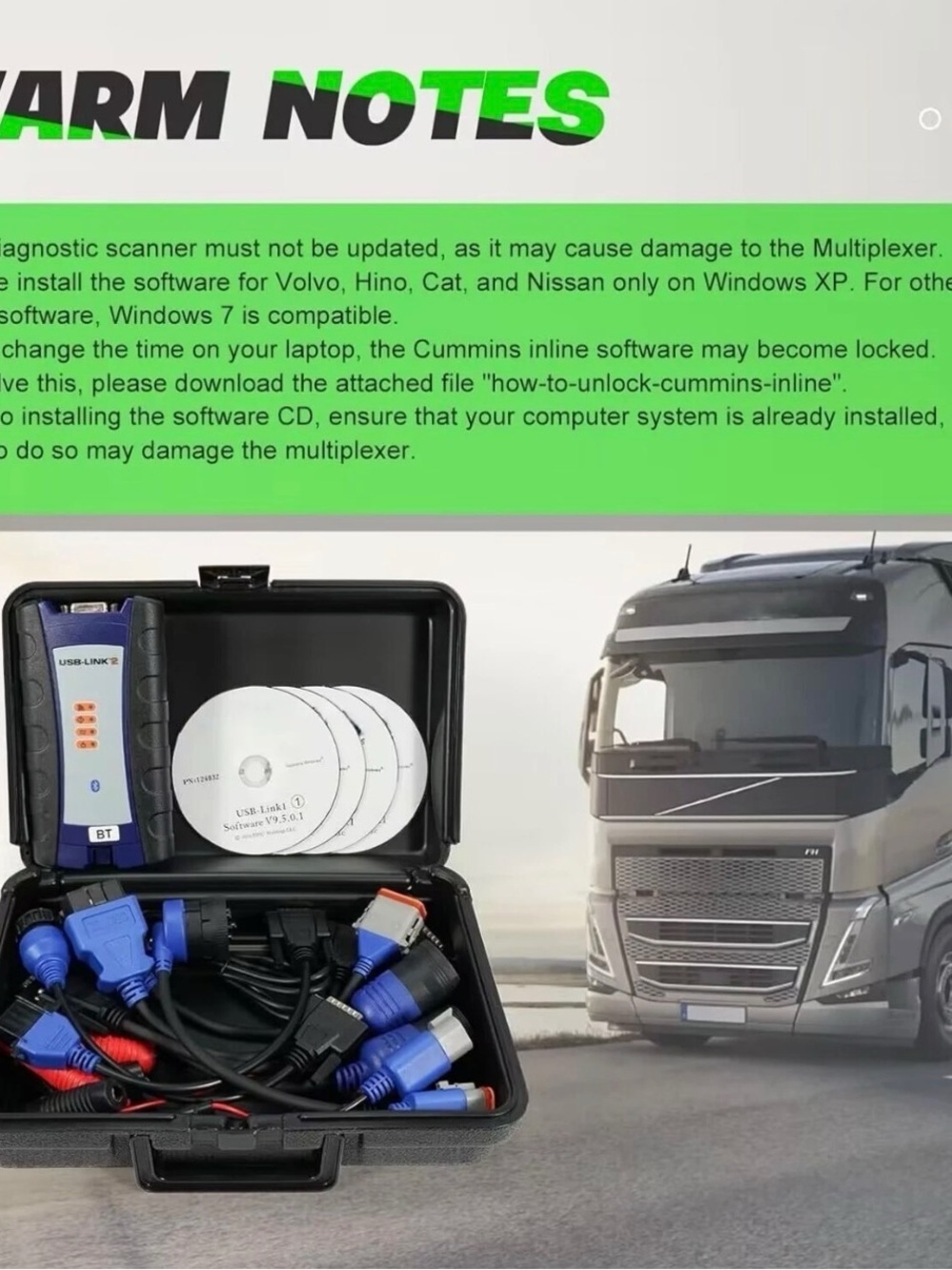 Nexiq 2 USB Link 124032 Bluetooth For Truck Heavy Duty Diagnosis And Program